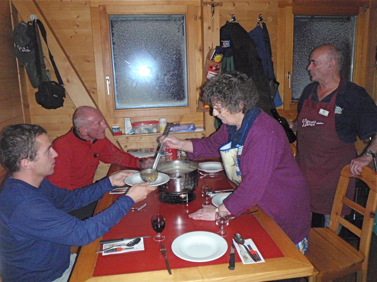 Panossière, dernier repas en famille au refuge