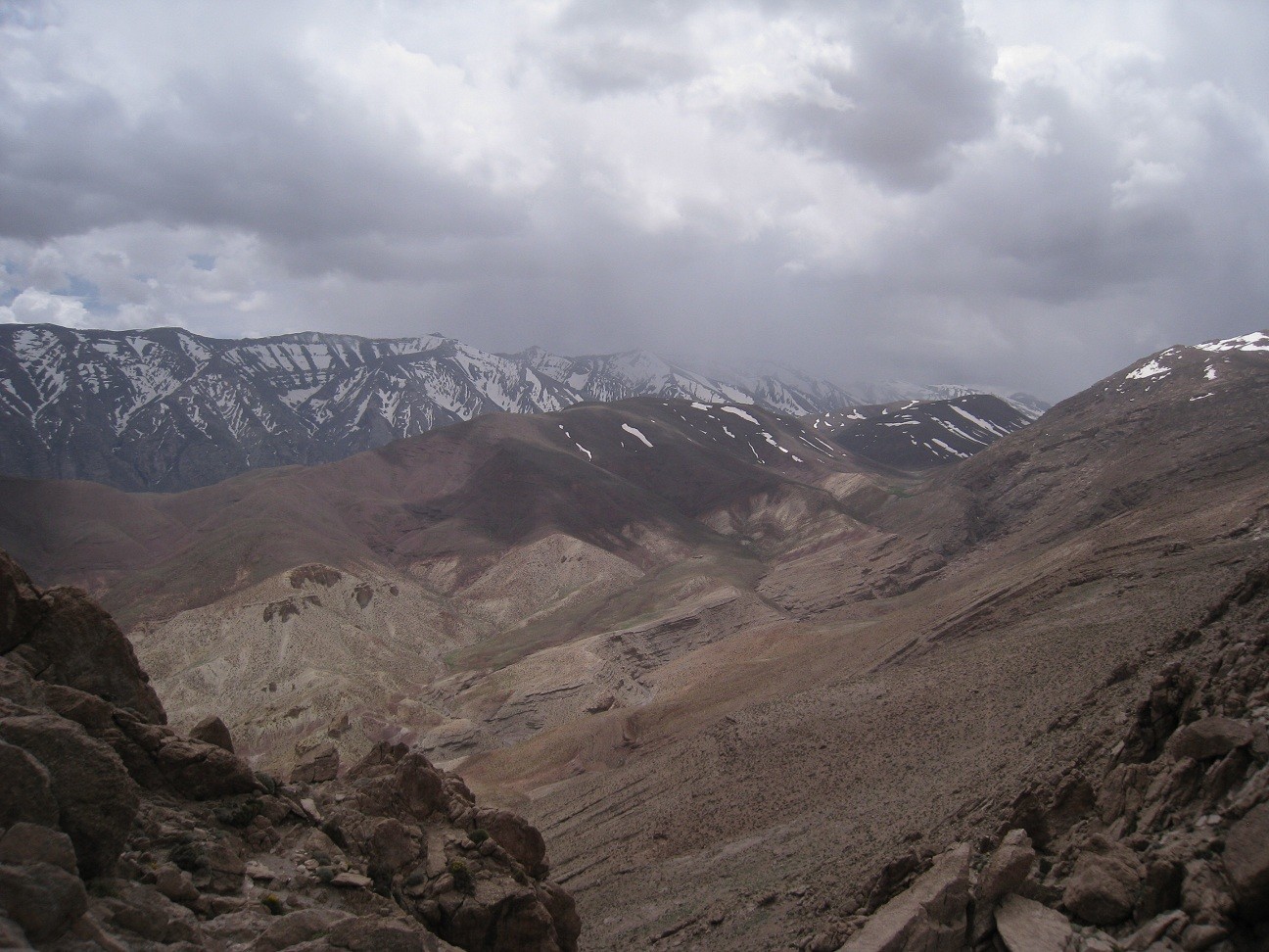 la chaîne M'Goun - vue depuis Tizi pass