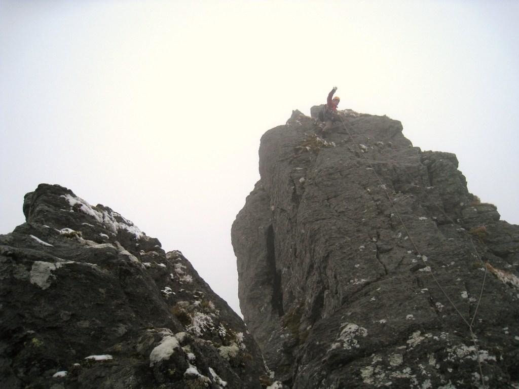 dernier pas avant la descente