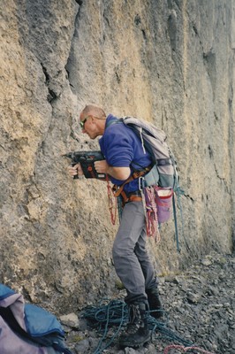 Pierre Q'Abotse 1996, pose des relais Pierre Q'Abotse 1996, pose des relais