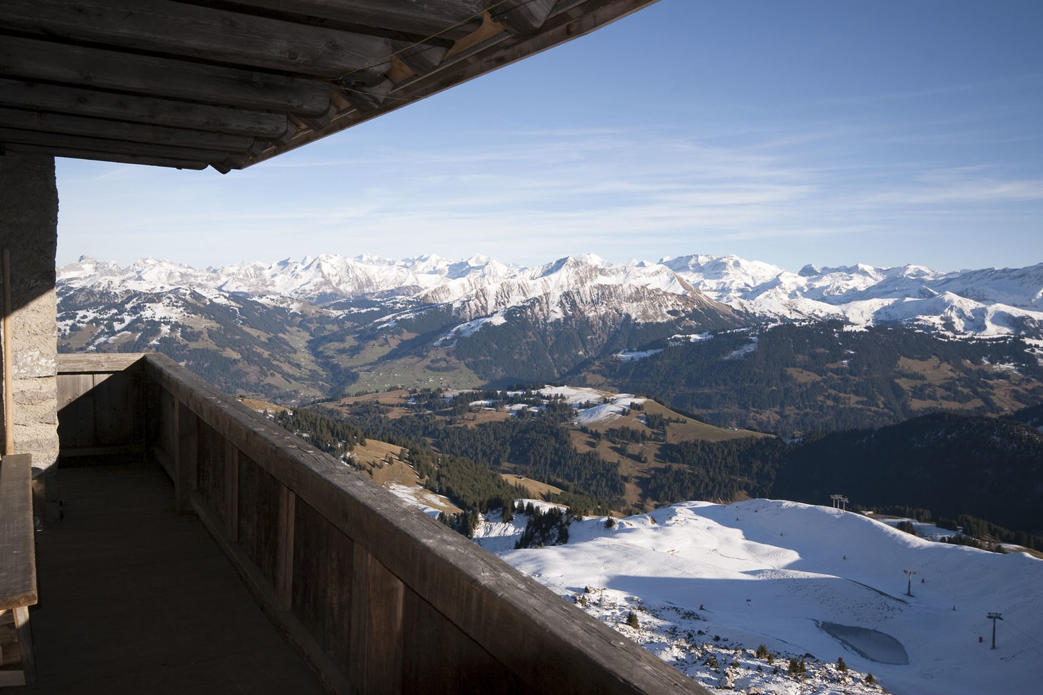 Vue à l'est depuis la cabane