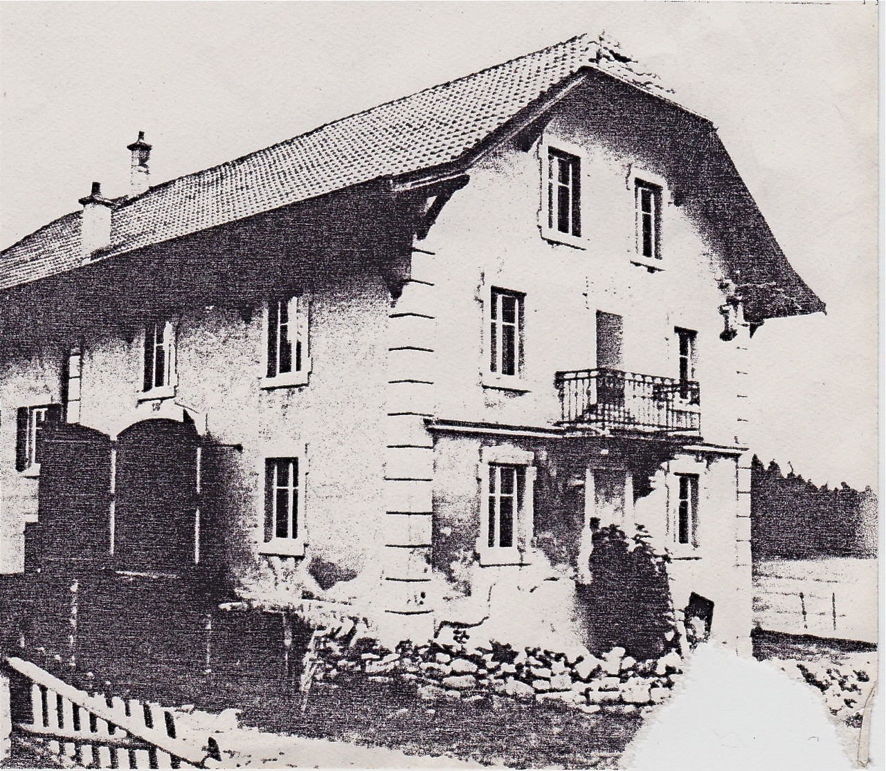 Années 1960, les locaux de l'Ecole à la Gittaz Dessus