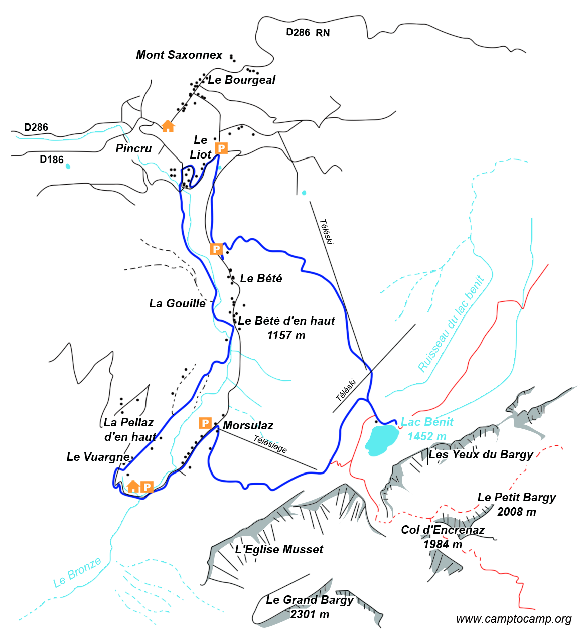 Itineraire Lac Benit