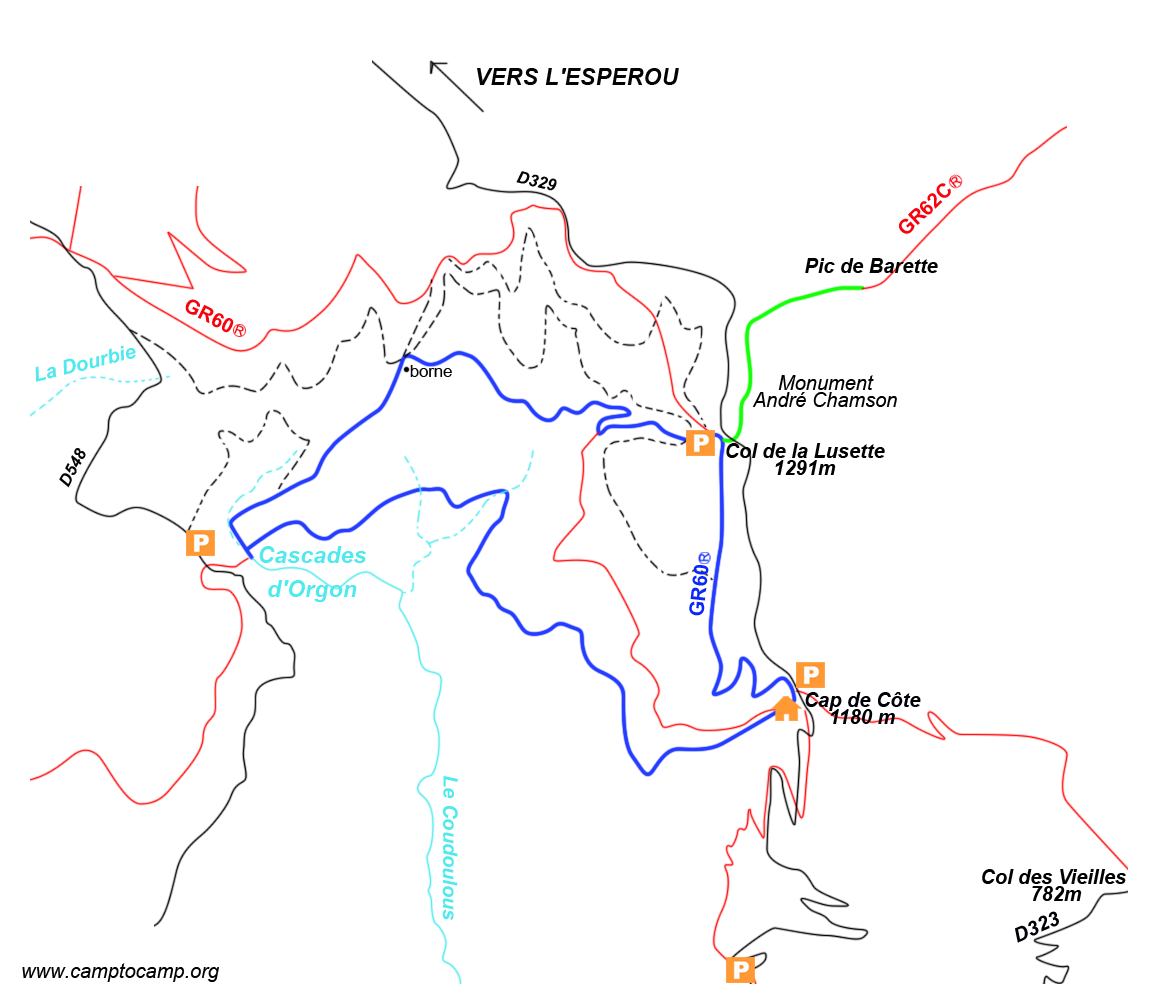 Itineraire Cascades d'Orgon