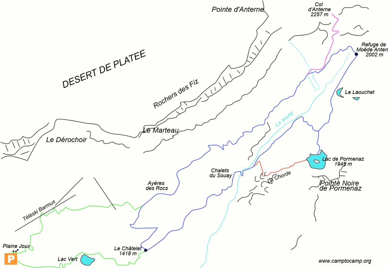 Itinéraire Lac de Pormenaz