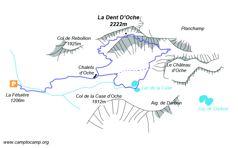 Itineraire Dent d'Oche