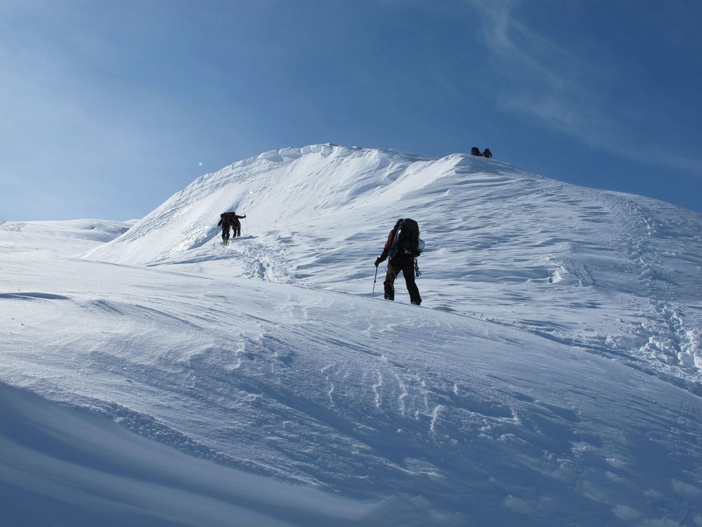 L'arête est enneigée