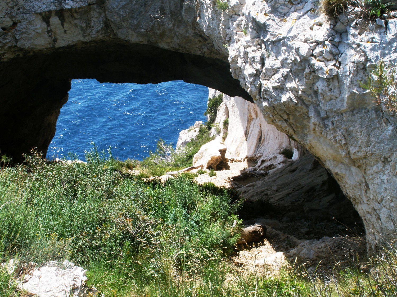 L'arche du départ de la Tabarly (le relais est un peu plus bas à gauche)