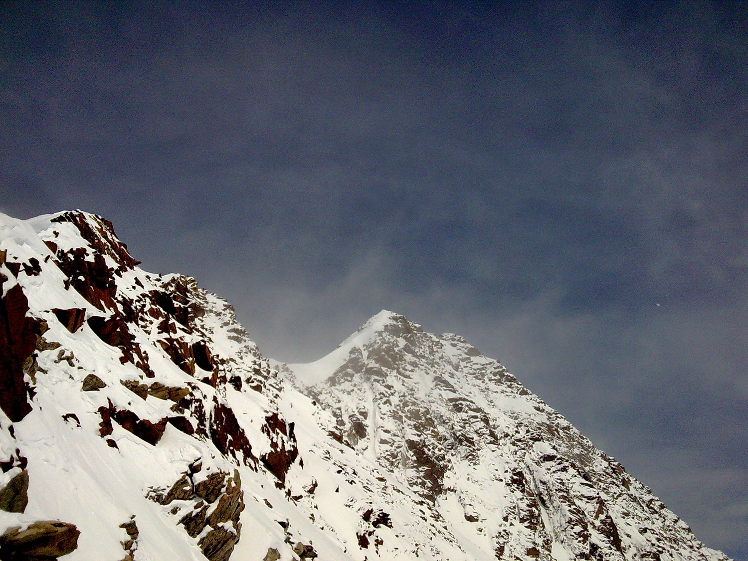 l'arête vue du col