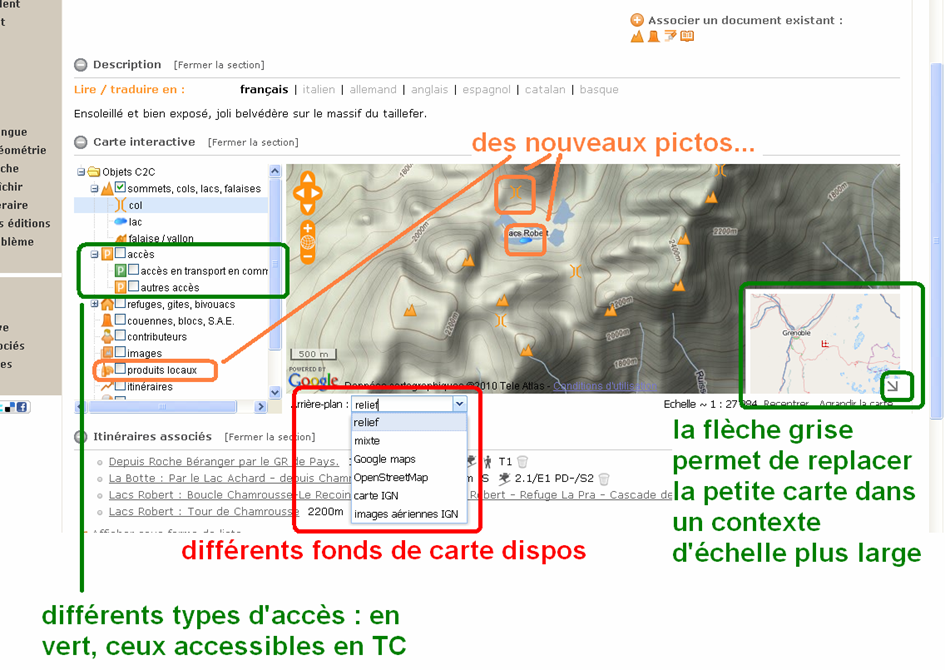 nouvelle carto intégrée