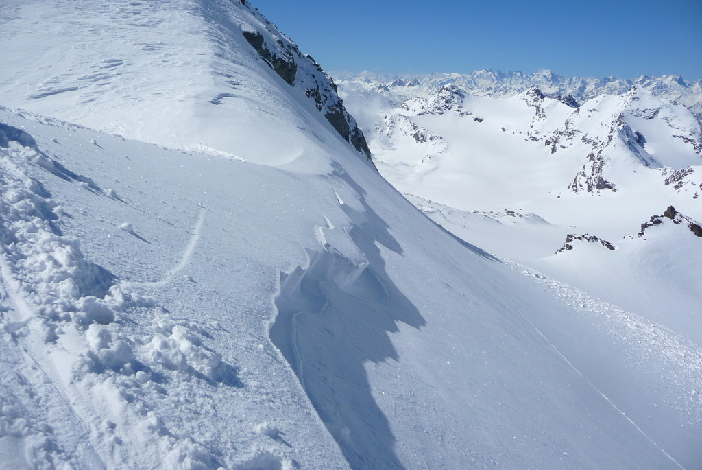 cassure de la plaque de l'avalanche