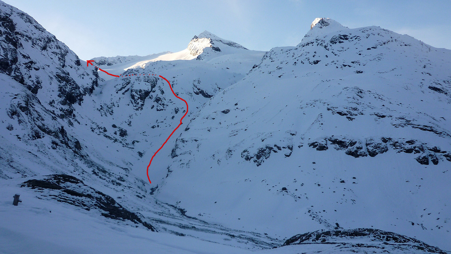 Col d'arnes : dédut de la montée