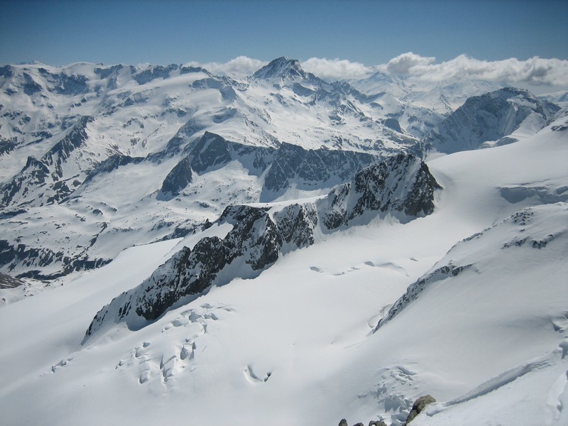 Glacier de Gébroulaz, Dent Parrachée au fond