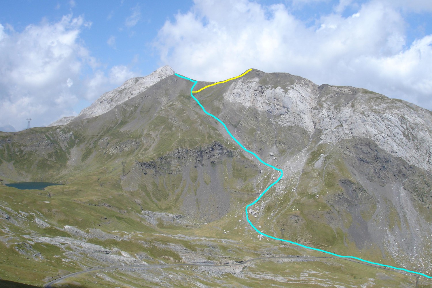 Tracé itiniraire ski de rando (photo estivale)