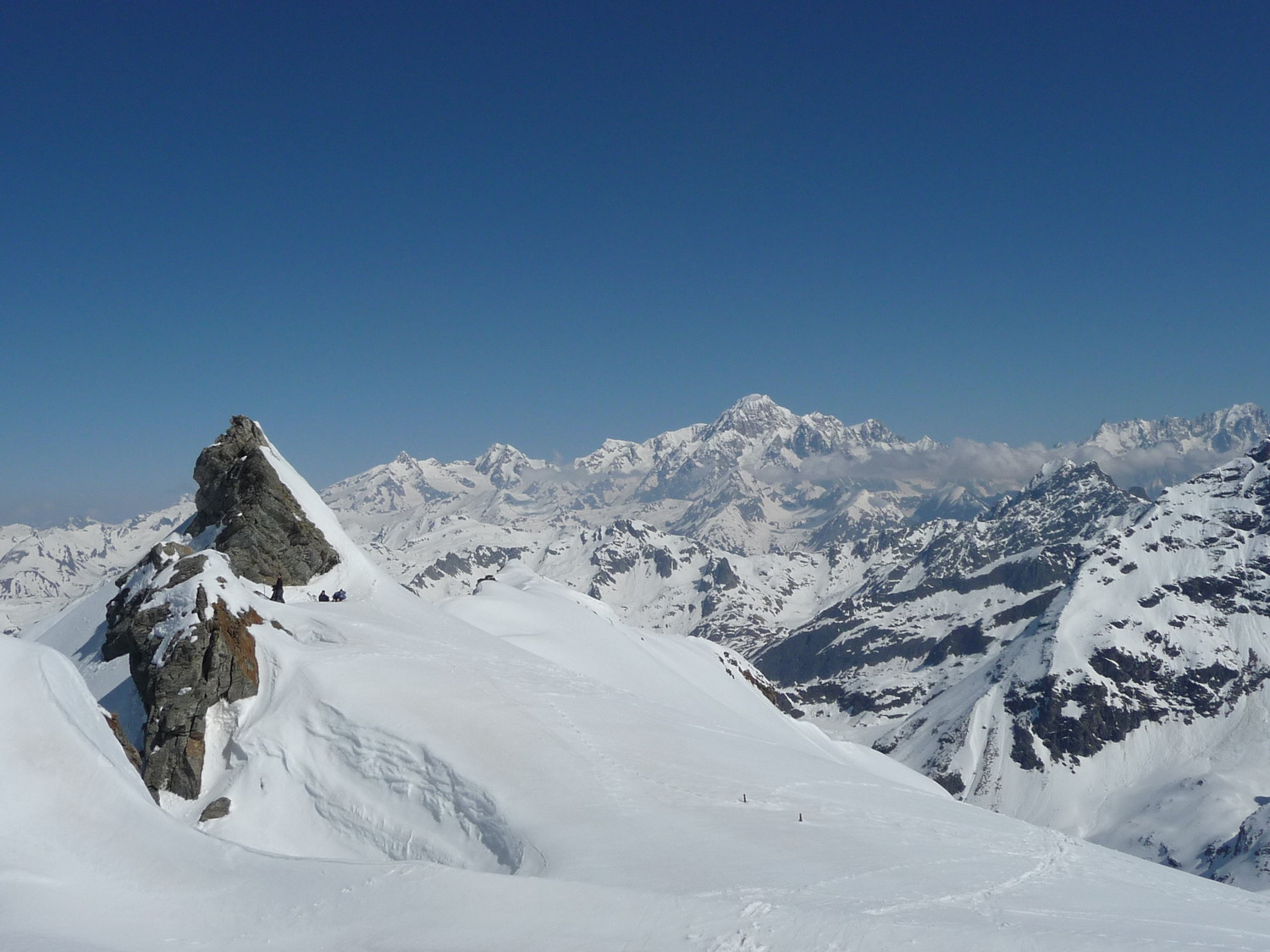 Dalla cima gran panorama sul Bianco