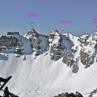 Vue de Sanguineirette sur la face N. de la Pointe de la Côte de l'Âne.