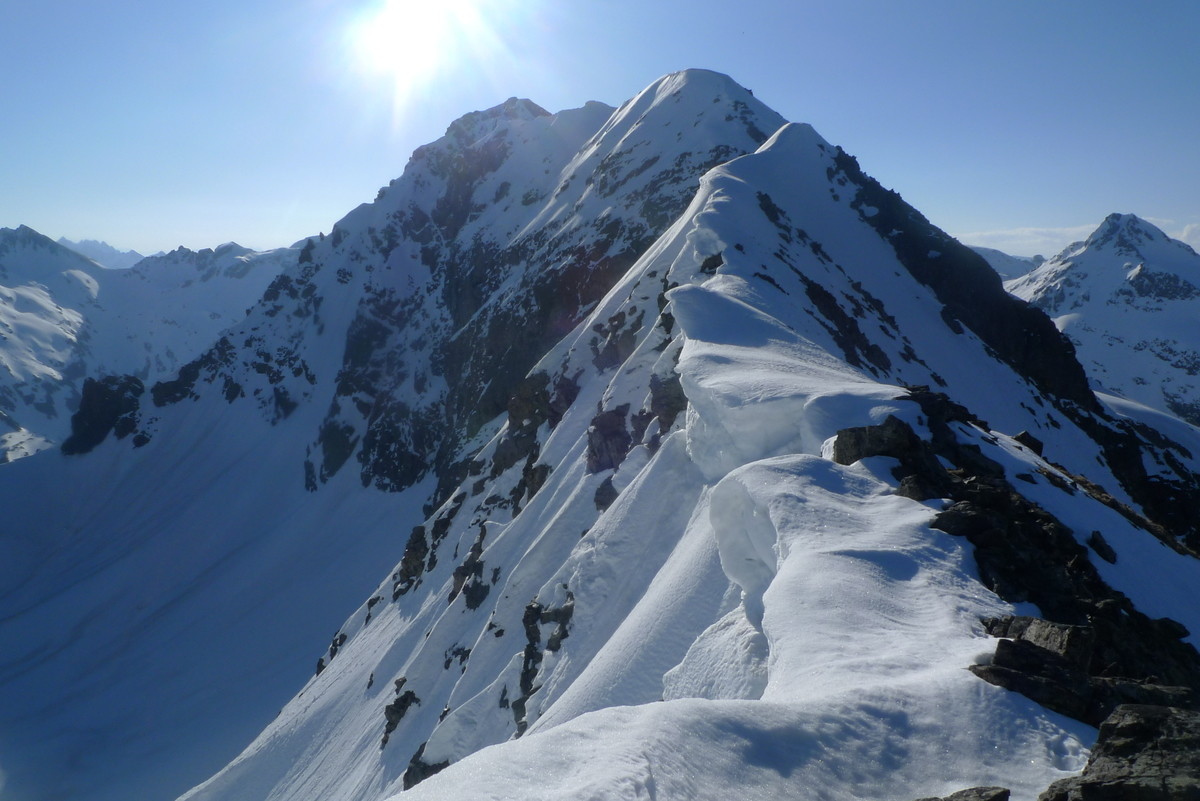 Les arêtes vers la grande Lance de Domène