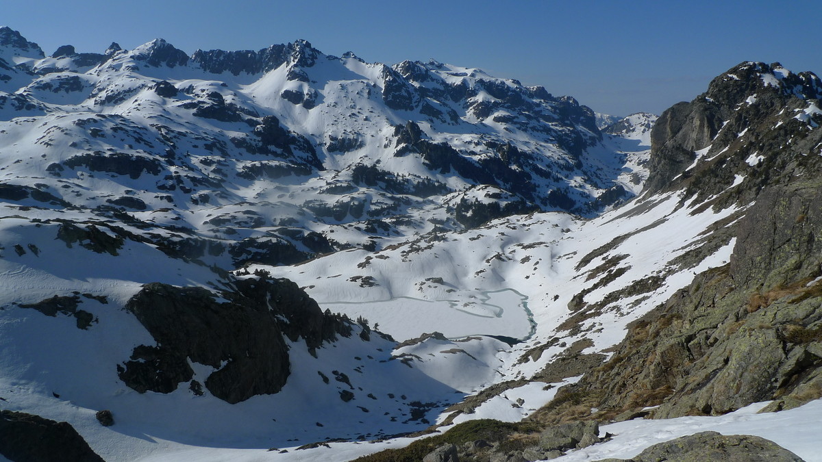 La combe SE au dessus du Lac Merlat