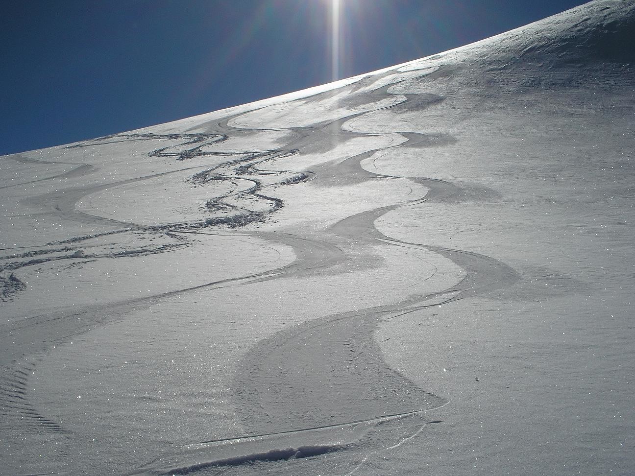 discesa dalla Tete Blanche