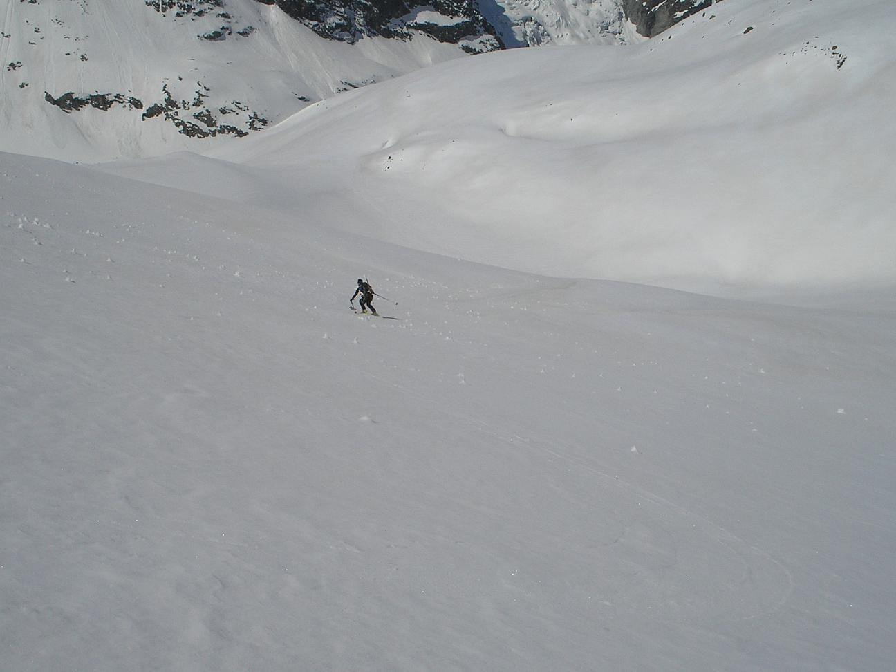 si scende dal colle dei Dents de Bertol...