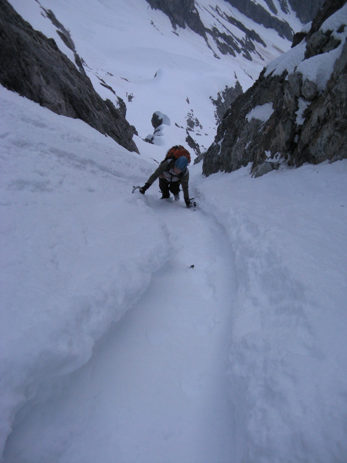 Fin du couloir : la goulotte en formation