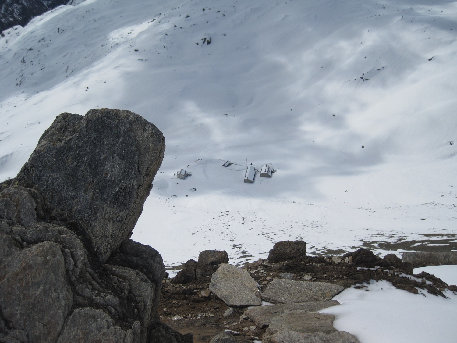 Il rifugio Sella dal Colle di Vermiana
