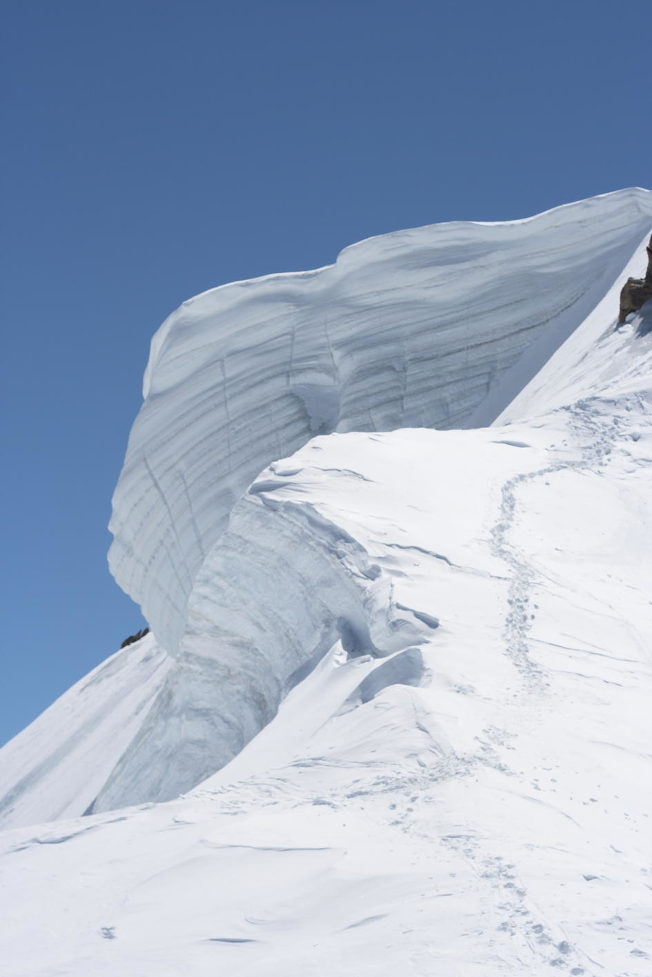 trace vers le sommet