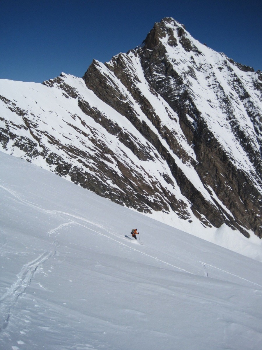 Discesa dalla cima