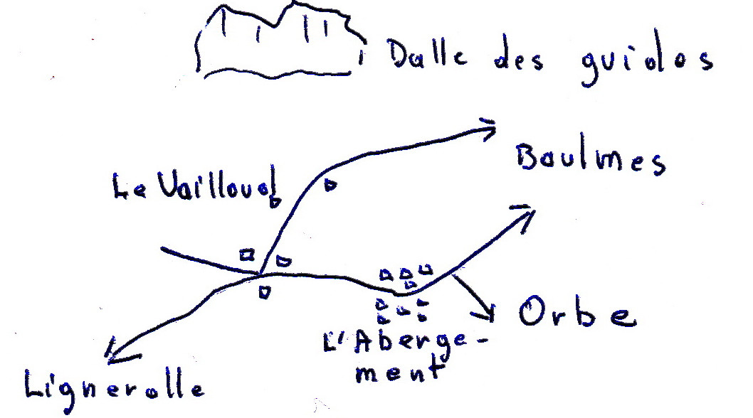 Plan général d'accès à la Dalle des guides