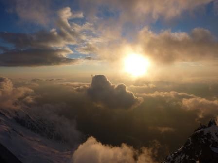 coucher du soleil depuis les Cosmiques