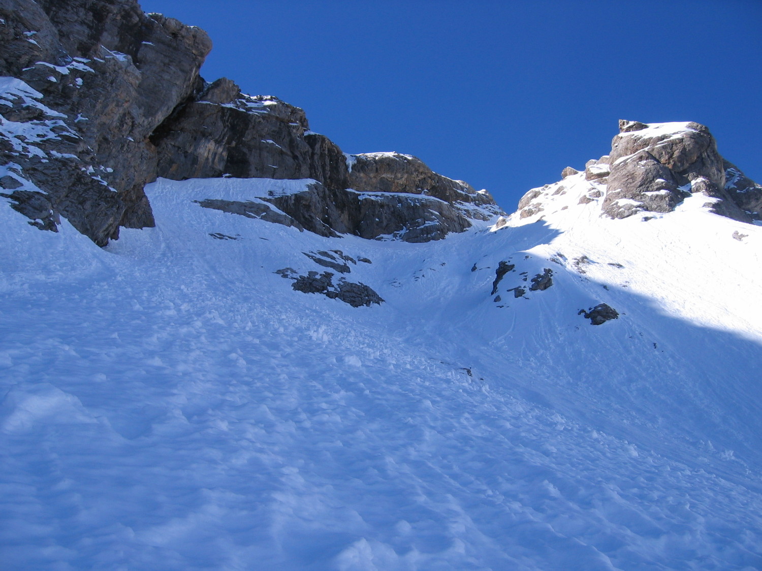 Le couloir du bas de la face nord de la Munia