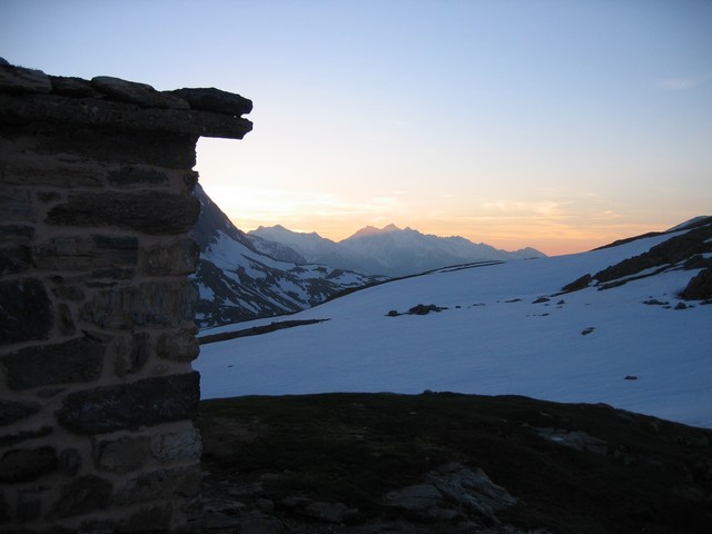 Coucher de soleil à la Cabane de la Vierge