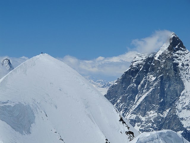 Vue du Breithorn 4164 depuis Breithorn Central