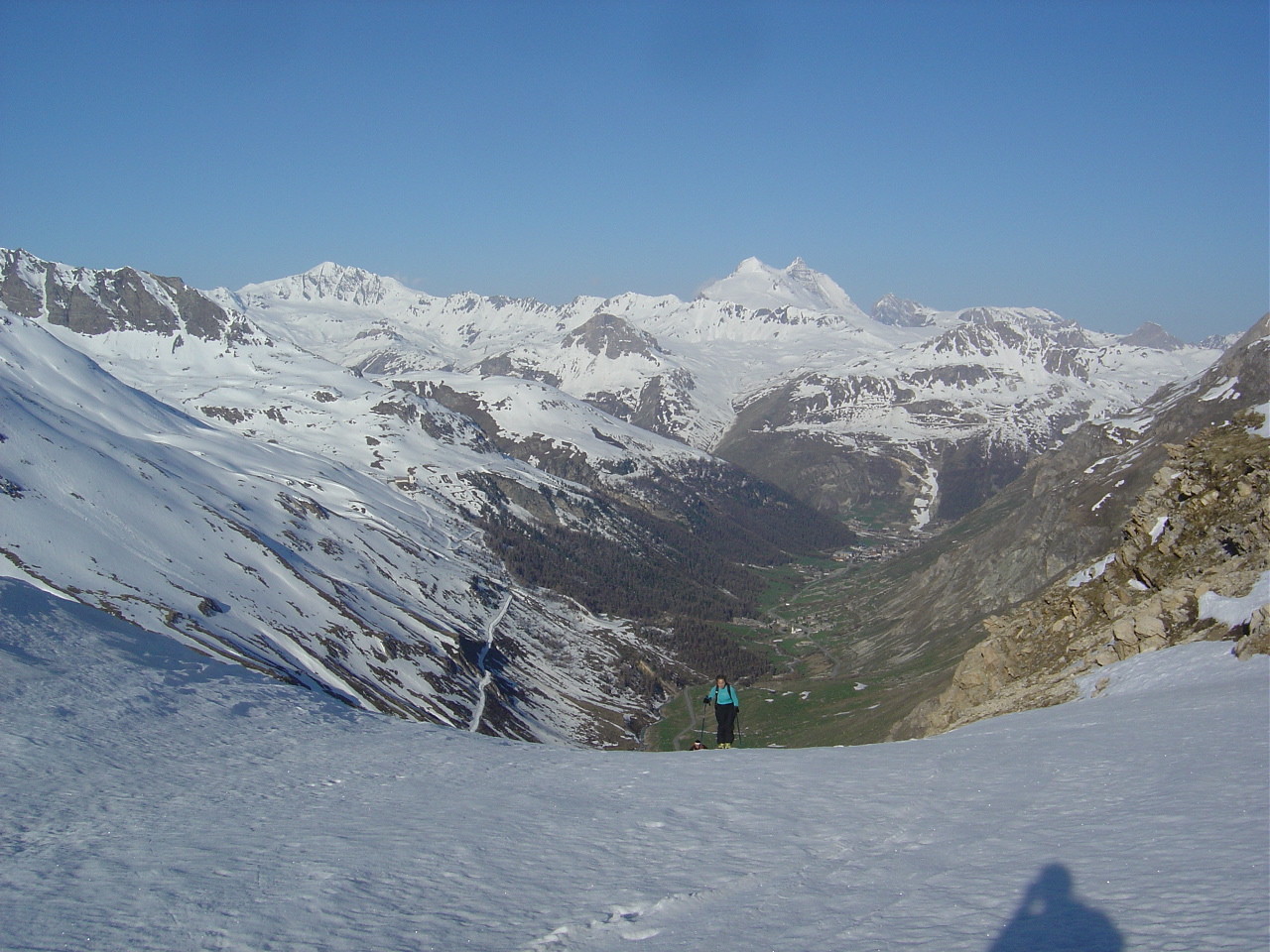 Au haut de la pente des Cavales.