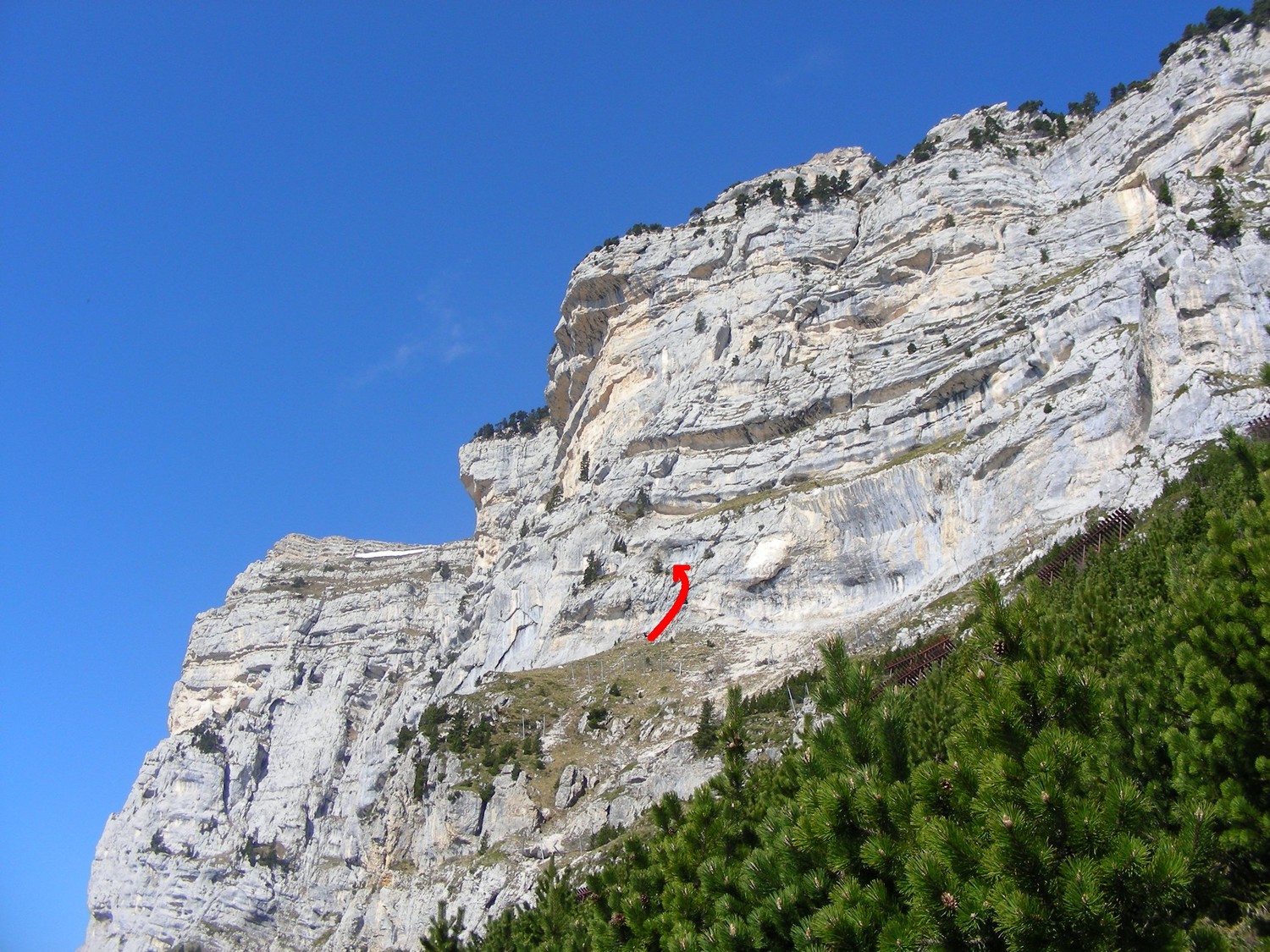L'attaque du Y à la Dent de Crolles