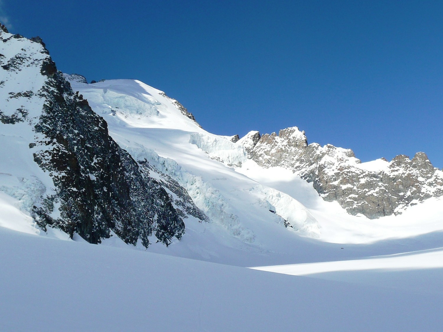 vue sur le glacier Blanc