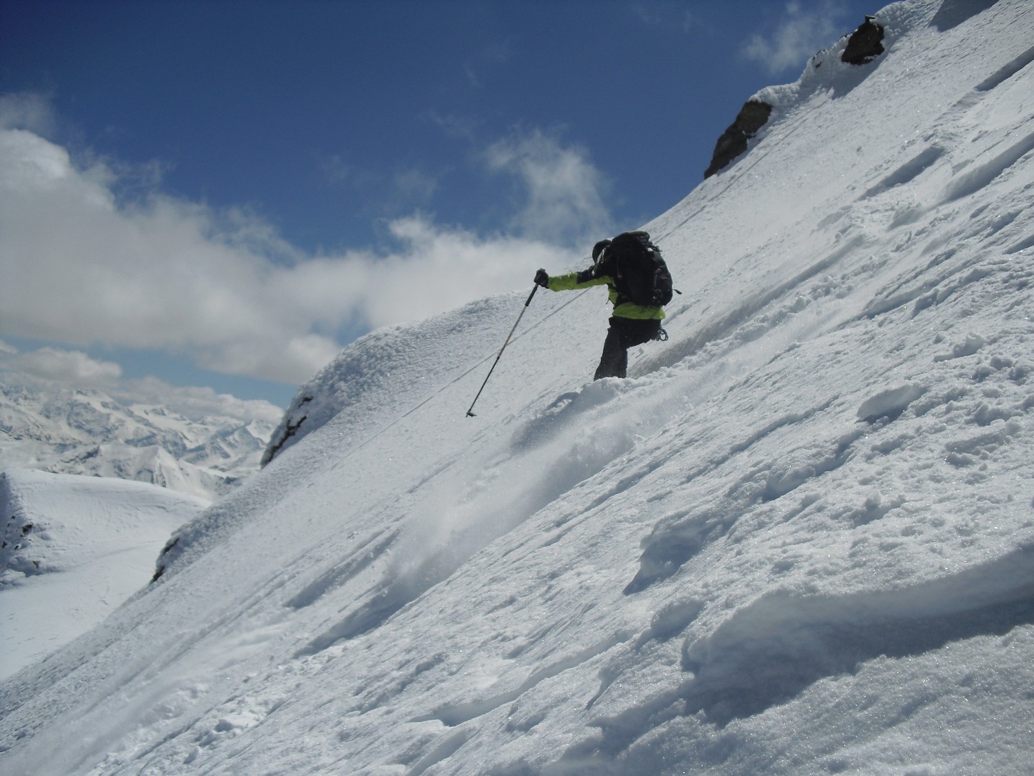 appena sotto la cima