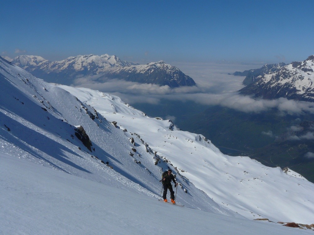 Dans la combe W de la brèche de la Cochette