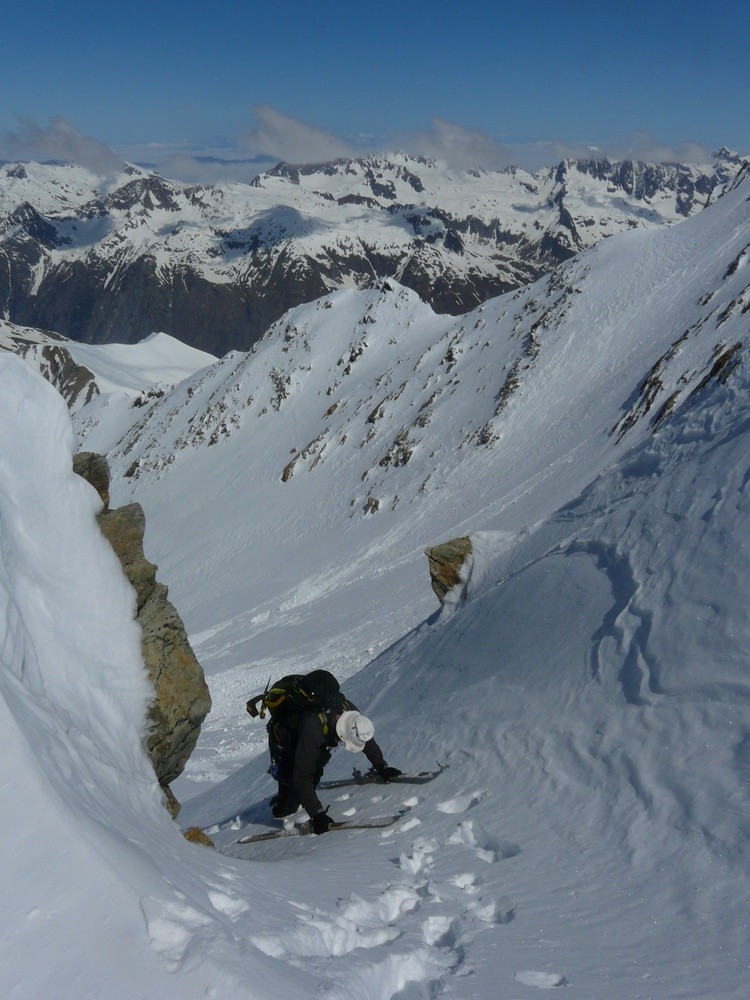 Sortie de la brèche de la Cochette