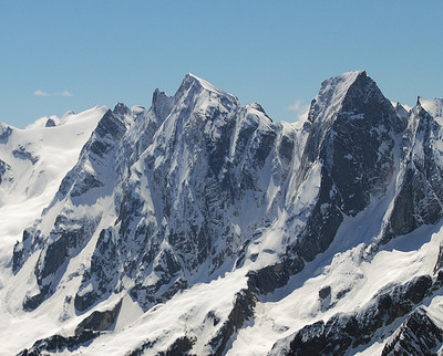 Pizzo Cengalo 3369 m e Pizzo Badile 3305 m dal Pizzo Galleggione 3107 m. Pizzo Cengalo 3369 m e Pizzo Badile 3305 m dal Pizzo Galleggione 3107 m.