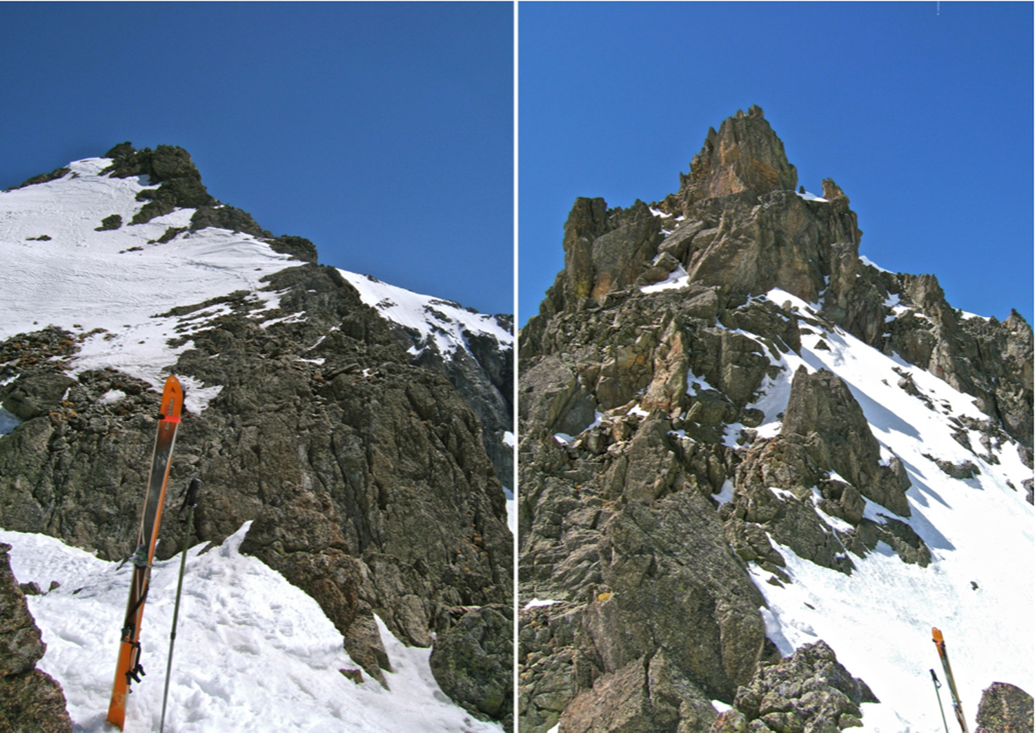 Cime du Gélas et Cime St Robert vue de son Collet.