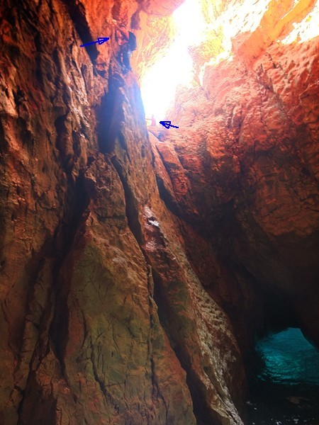 Départ de la grotte du Capellan