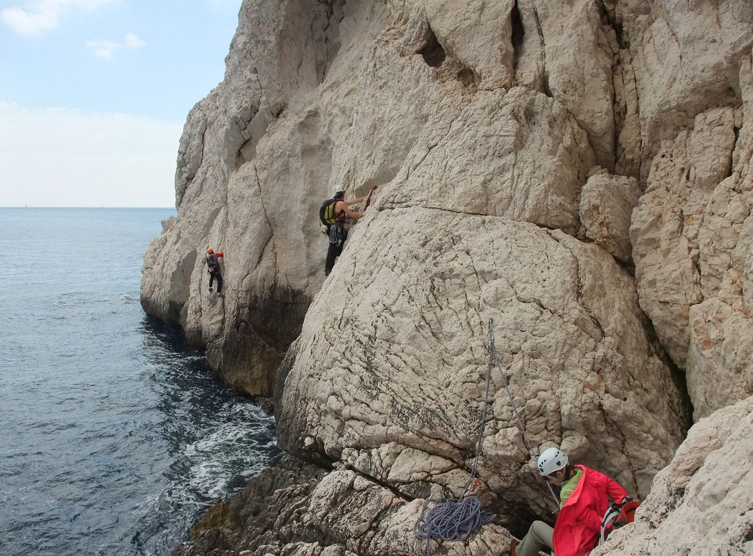 Alexis à l'entrée de la fissure