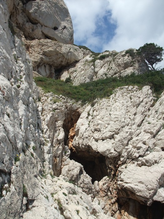Passage de redescente de la vire de la Momie