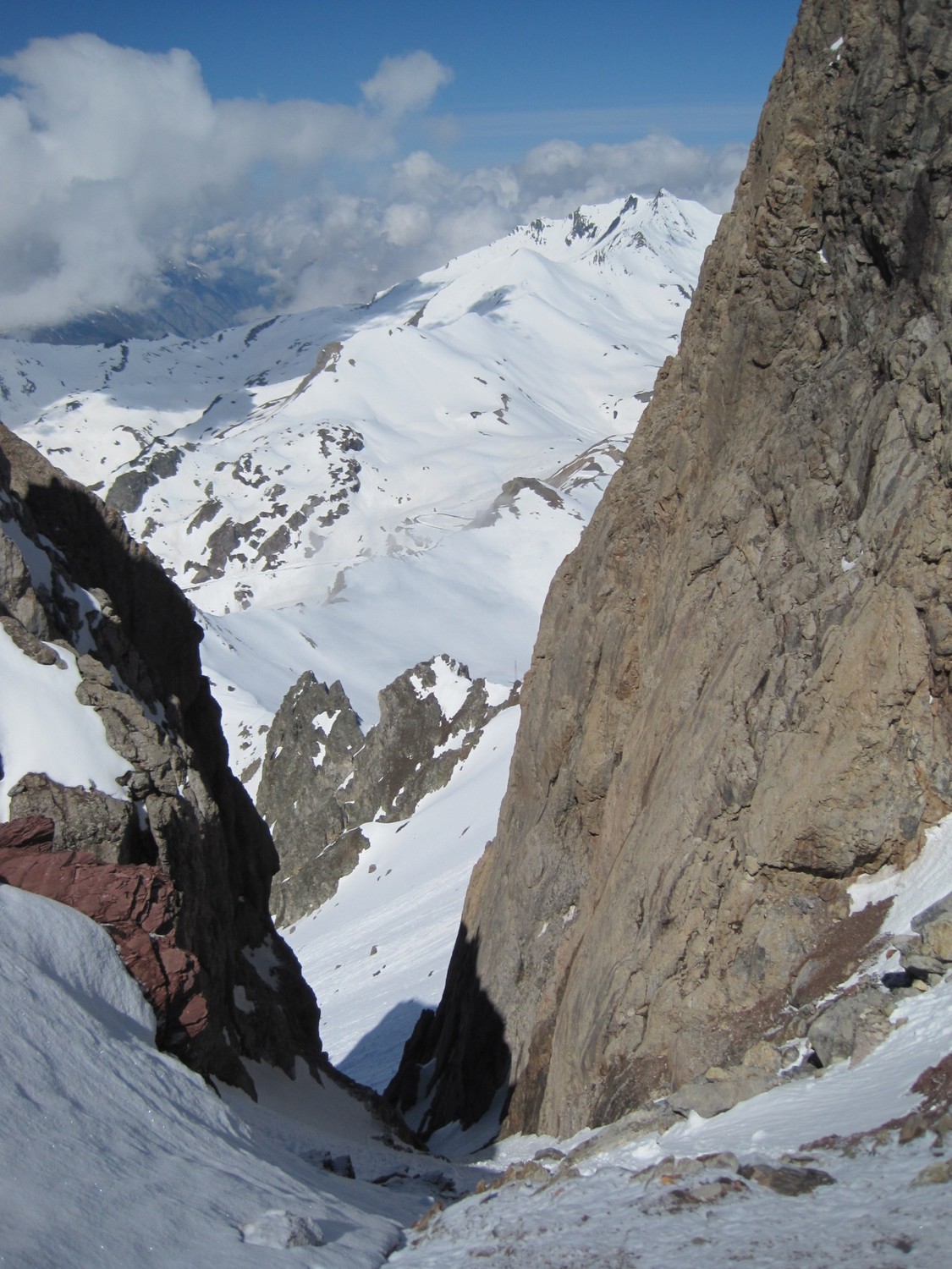 Couloir W vu d'en haut