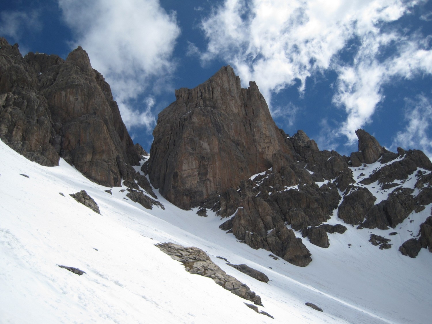 Couloir W vu d'en bas