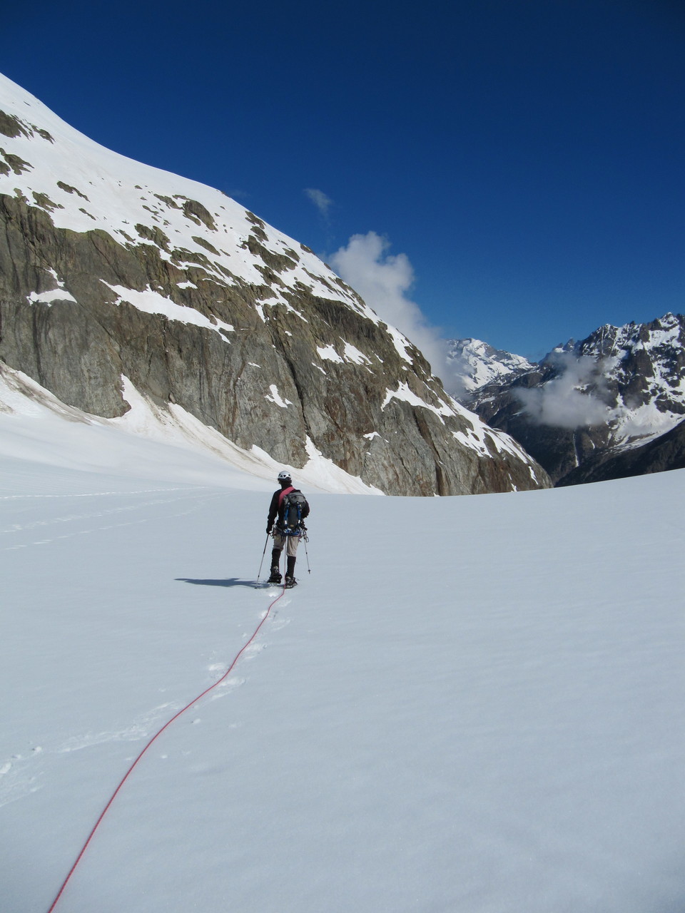 Retour vers le refuge de la Pilatte