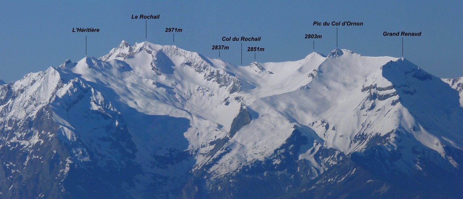 Rochail , Pic d'Ornon, Grand Renaud - Versant Villard Notre Dame