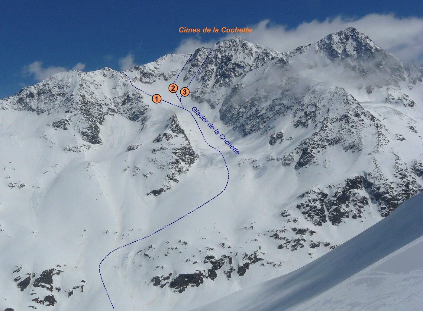 Cimes de la Cochette - Versant W