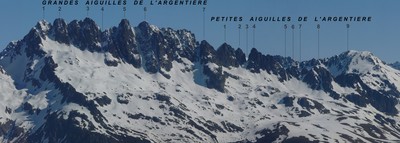 Les Aiguilles de l'Argentière - Versant S